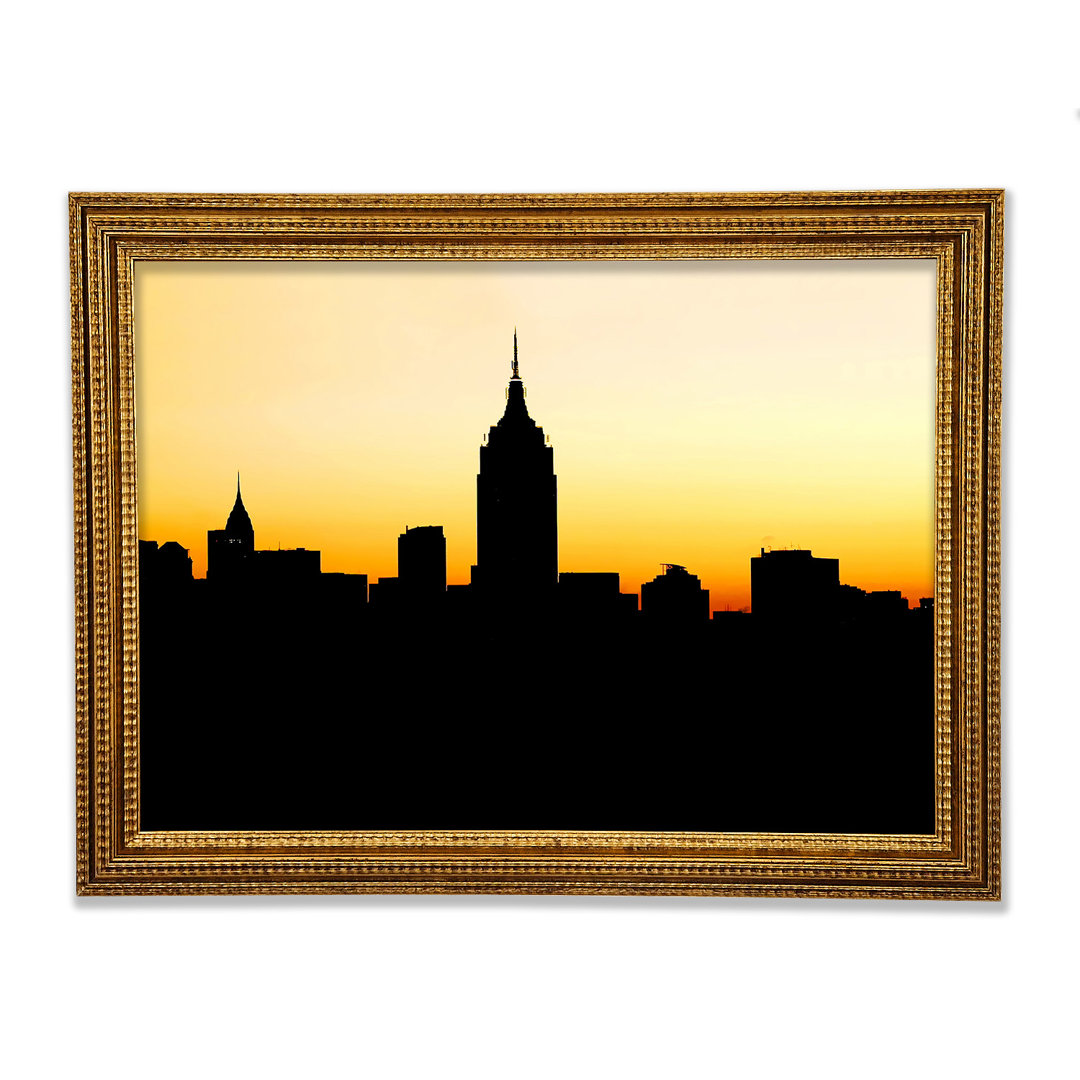 Empire State Building im goldenen Sonnenlicht - Einzelner Bilderrahmen Kunstdrucke