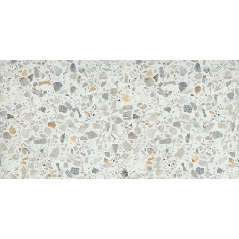 Fragmento™ 12 In. X 24 In. Matte Porcelain Floor And Wall Tile (15.5 Sq. Ft./Case), White Large Speckle