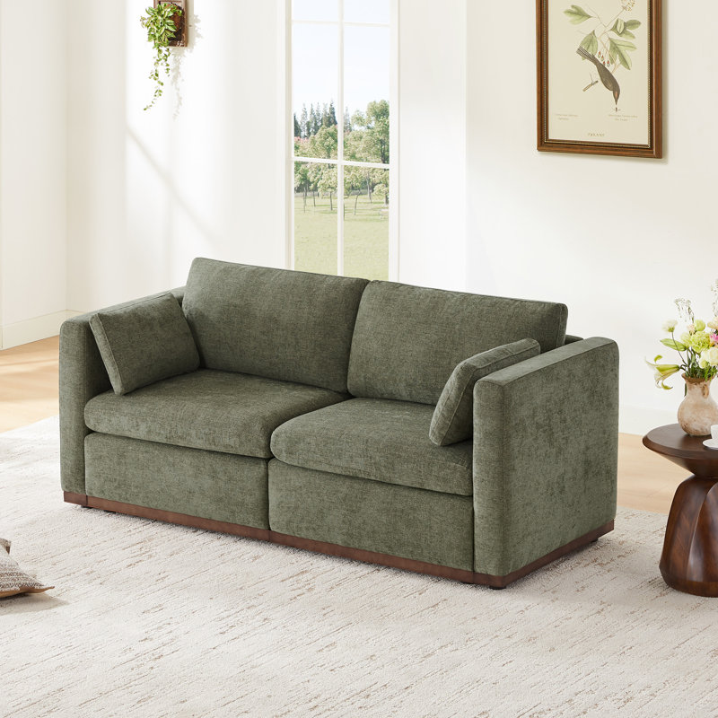 Canapé modulaire 78 po, Vert mousse