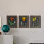 «Midnight Tulip IV», ensemble de 3 peintures sur toile encadrées-1117917272-1117917275