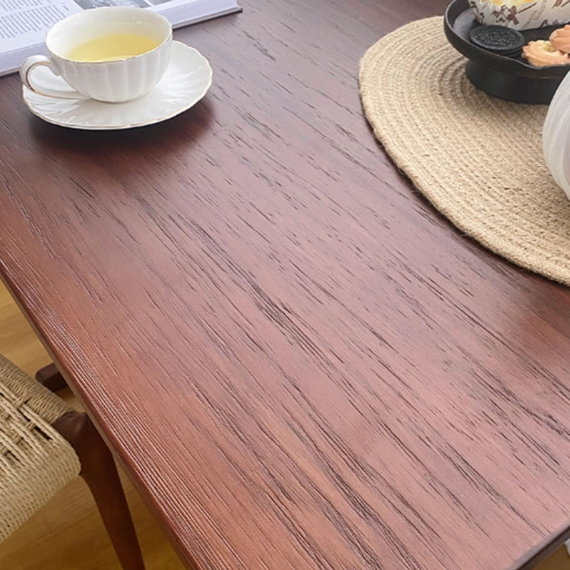 A teak study desk with cross-shaped legs design, 29.52" H x 47.24" W x 23.62" D