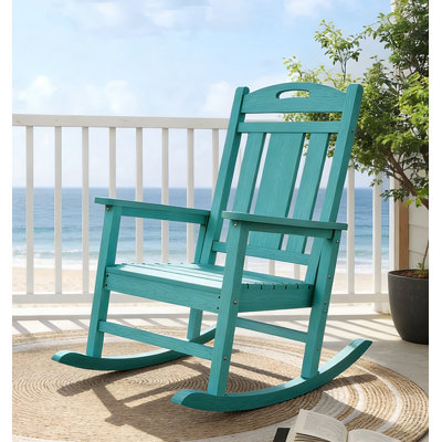 Outdoor Patio HDPE Rocking Adirondack Chair