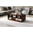Modern Rectangle Coffee Table With Ample Storage, Fluted Style And Tempered Glass, Ideal For Various Living Spaces-159991757