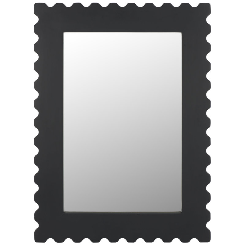 Shuri Rectangle Wall Mirror, Black