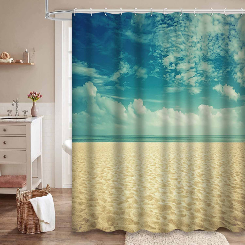 Sunshine Sunny Beach, look rétro, sable, belle côte de la côte avec 12 crochets, L 72 po x l 72 po