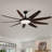 Oversized Industrial Large Black Ceiling Fan with LED Lights and 9 Aluminum Blades-102884505-102884506
