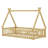Tent-Inspired Low-Profile Bed Featuring Safety Rails And Built-In Slats-653124541
