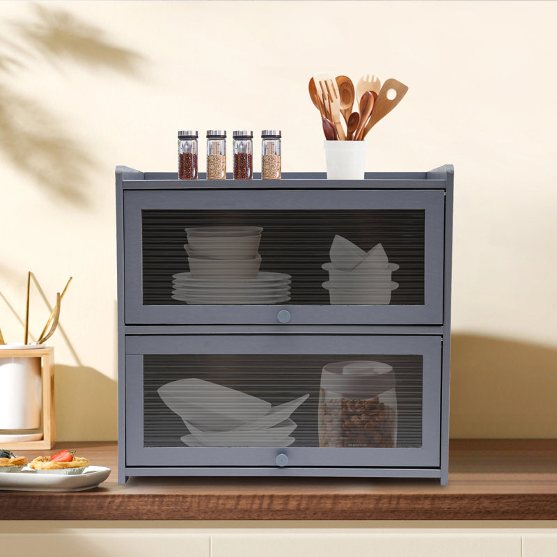 Armoire de rangement Masood, gris
