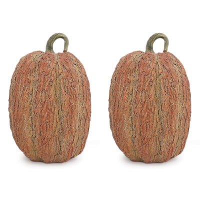 Ensemble de 2 citrouilles texturées