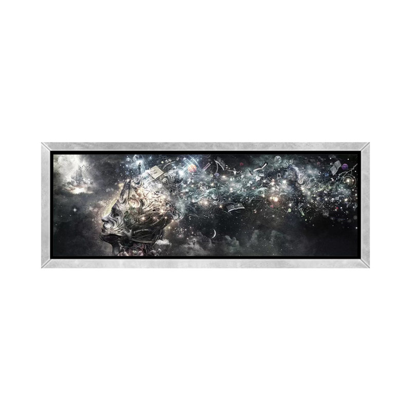Coma par Cameron Gray - Giclée sur toile panoramique, Pas de tapis, Toile avec cadre argenté, H 24 po x l 72 po x P 1,5 po