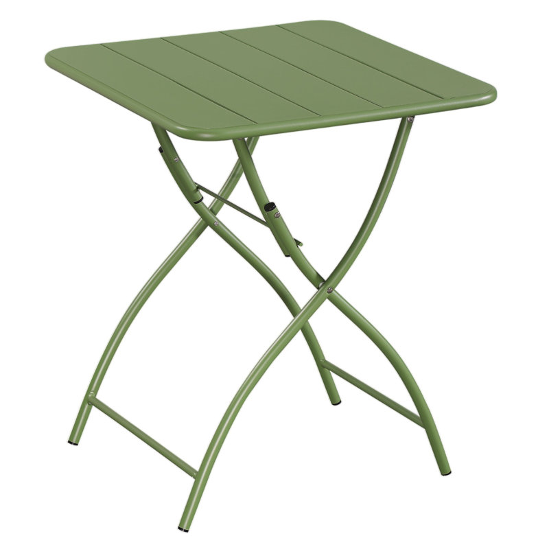 Rimini Metal Folding Outdoor Bistro Table , 60cm cm W 60cm cm D, Green