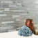 Wave Interlocking Pattern Natural Stone/Glass Mosaic Tile