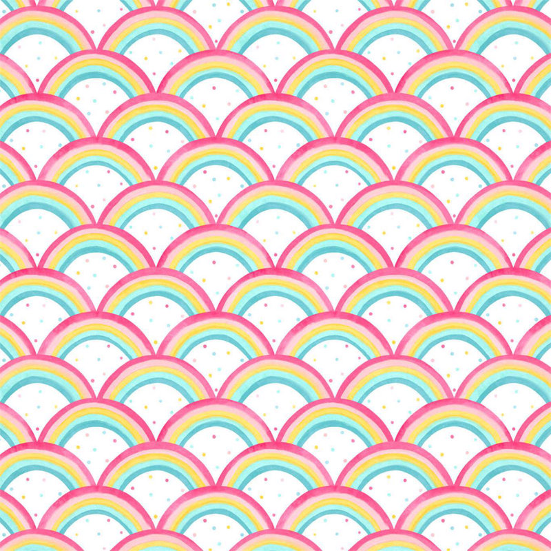 Rainbow Brights 10.05m x 52cm Wallpaper Roll