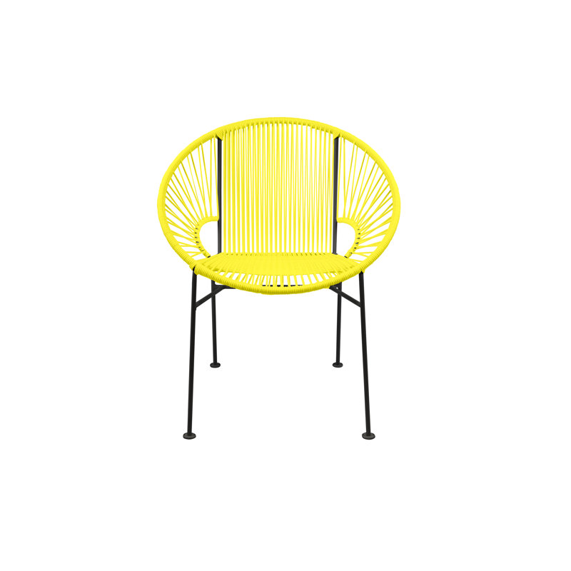 Chaise de salle à manger Concha, Noir, Jaune