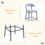 Tabourets de bar robustes et pratiques à hauteur de comptoir avec couvercle en tissu Teddy et îlot de cuisine avec base thermolaquée et repose-pieds-129683190