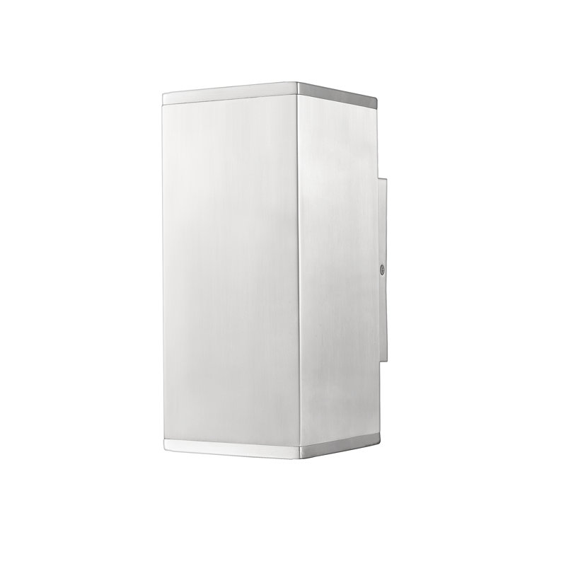 Jhai 1 Light Aluminum Outdoor Wall Light, White, 10.62" H x 4.75" W x 5.5" D