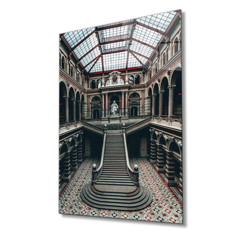 Élégante peinture décorative en verre trempé 18,1 po x 28,3 po | 100% verre trempé, épaisseur: 0,16 pouce | Superbe œuvre d'art pour la décoration intérieure, le salon et les espaces de bureau, durable et facile à nettoyer