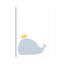 Baleine avec couronne - impression d'art graphique-52874200-52874199-52874198