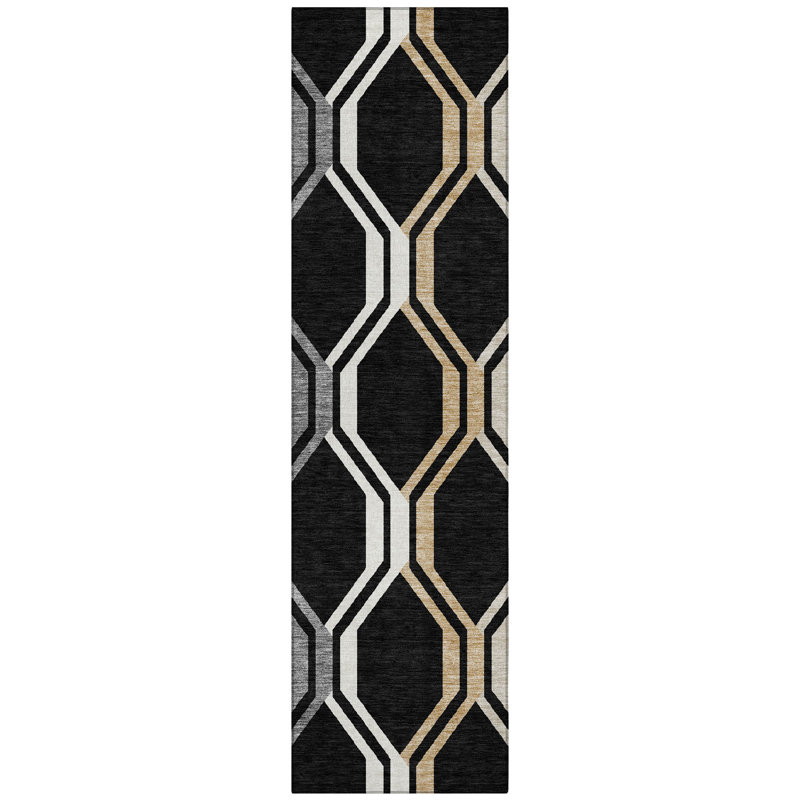 Machine Washable Indoor/Outdoor Chantille ACN2326 Mid-Century Modern Rug, Runner 2'3" x 7'6"