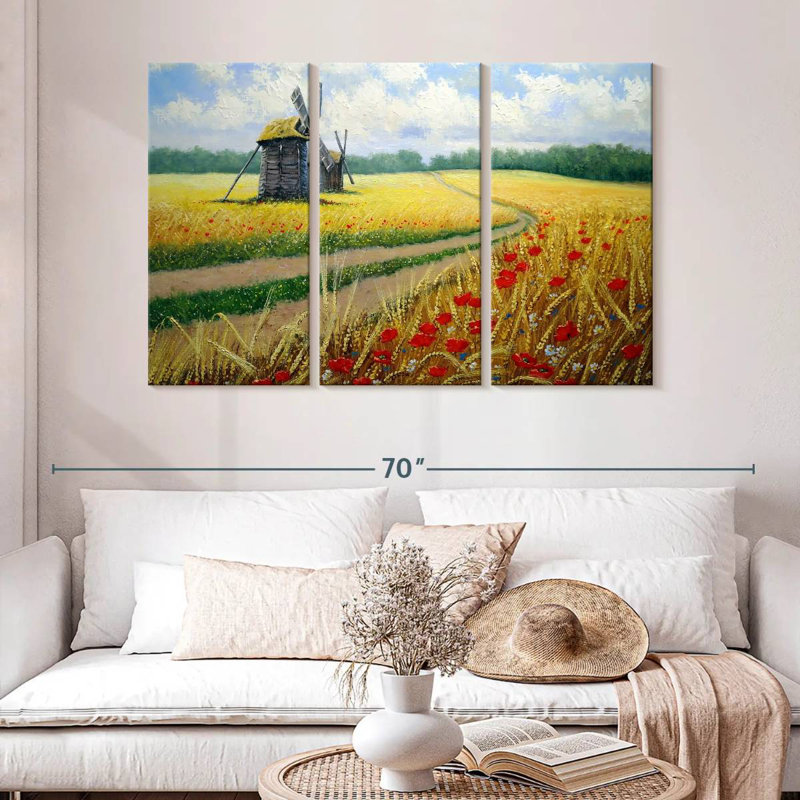 Alvord Poppy Meadow Windmill, 32" H x 50" W