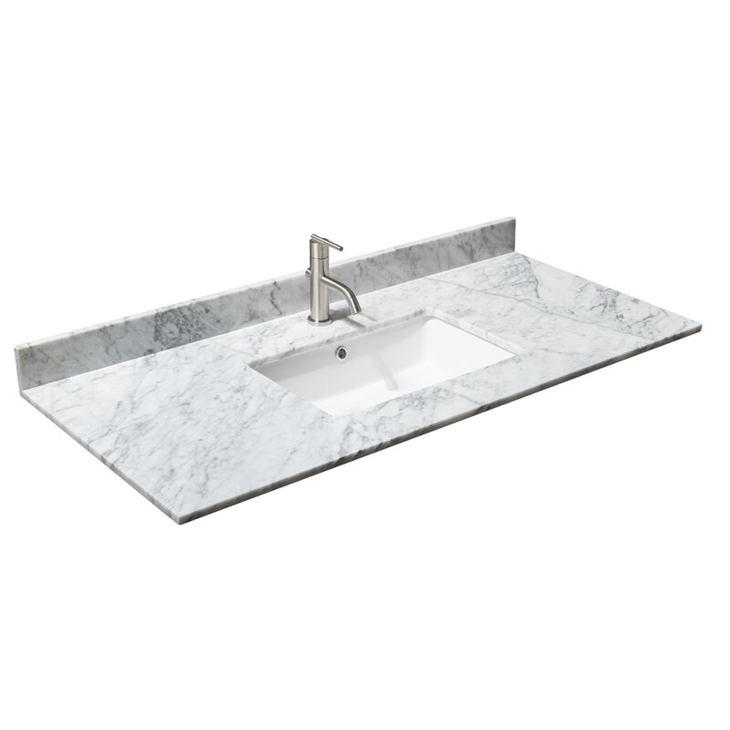Wyndham Collection Avery 48'' Single Bathroom Vanity with Stone Top ...