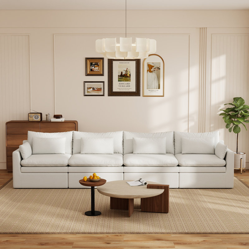 Canapé modulaire Laron Khadijah, Blanc