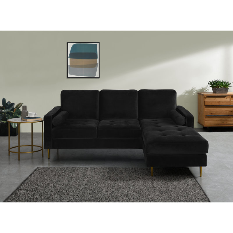 Cooper Reversible Corner Sofa, Black
