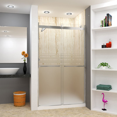 Porte de douche sans cadre 44 "x H 80" avec technologie TruMotion