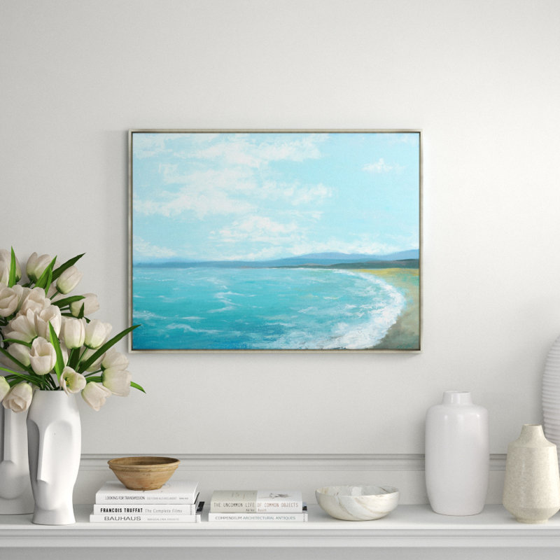 Sky Blue Water Print by Mark Sargent, 25.5" H x 33.5" W x 1.5" D, Glass Coat