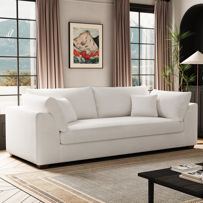Canapé-lit confortable, Chenille beige