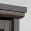 Huche avec portes en verre, finition brune