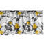 Ambesonne Rose Valance Pack of 2 Hand Drawn Blossoms Charcoal Grey Yellow-100712343
