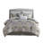 6 Piece Cotton Comforter Set Grey