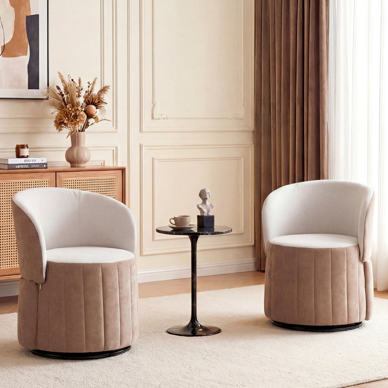 Ensemble de chaises d'appoint en bois massif de 22,8 po de largeur Mid-Century (ensemble de 2), Bleu