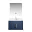 Meuble-lavabo bleu marine 30 po x 22 po, surface en marbre, robinet, miroir à DEL - dessus de qualité supérieure résistant aux égratignures et aux taches.