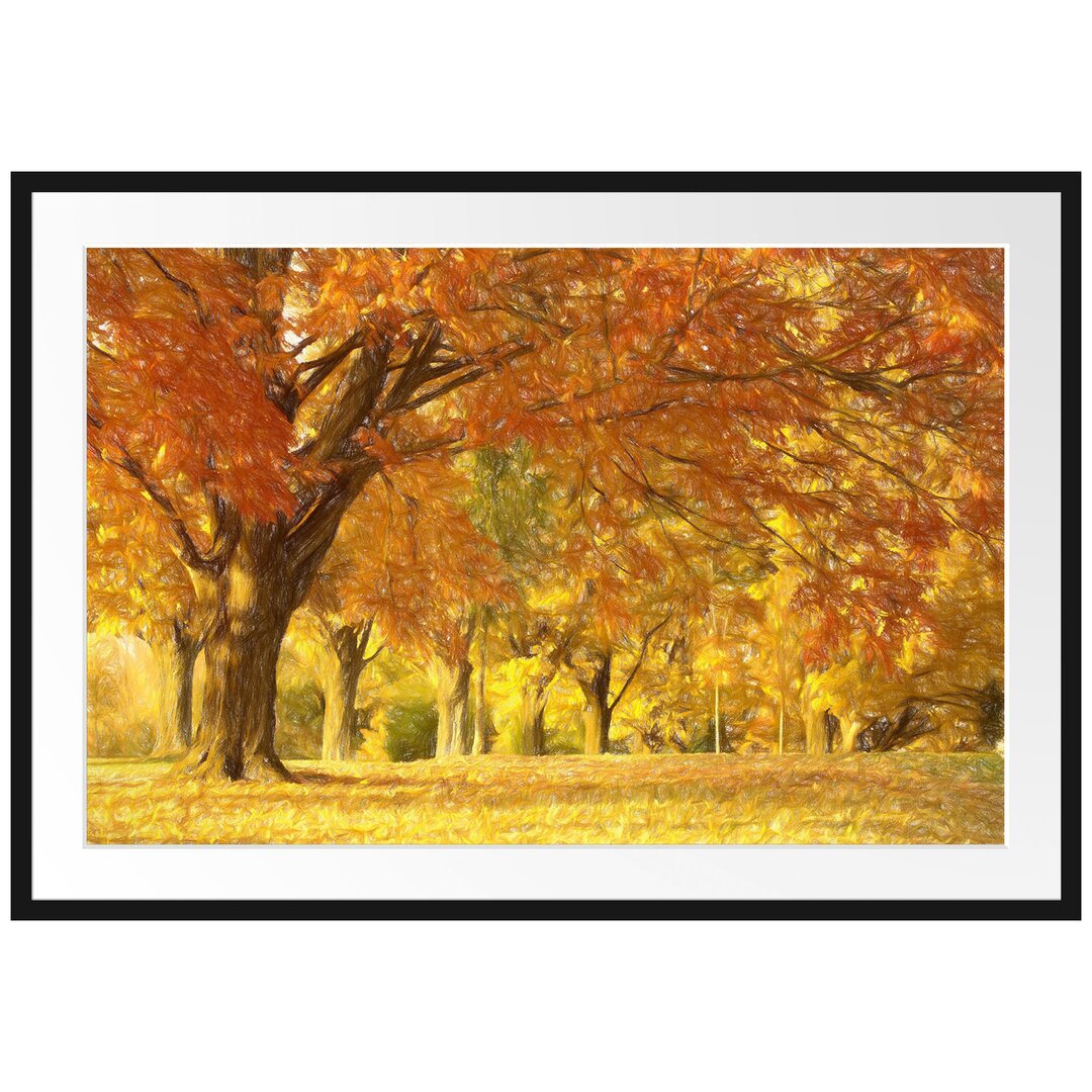 Gerahmtes Poster Schöne Herbstlandschaft