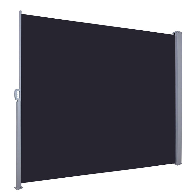 Yescom D Fabric Black Cover Motorized Retractable Side Awning, 62.4" H x 117.6" W