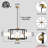 12-light Mid Century Modern Bubble Black And Gold  Light Fixtures Sputnik Chandelier For Kitchen Dining Room