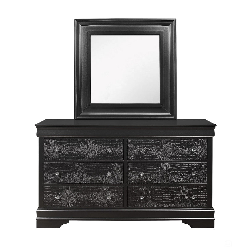 Shaker Crocodile Metallic Dresser, Grey