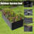 6X3x1.5Ft Galvanized Raised Garden Bed, Outdoor Planter Garden Boxes Large Metal Planter Box For Gardening Vegetables Fruits Flowers, Dark Gray-1019565285-1019565307