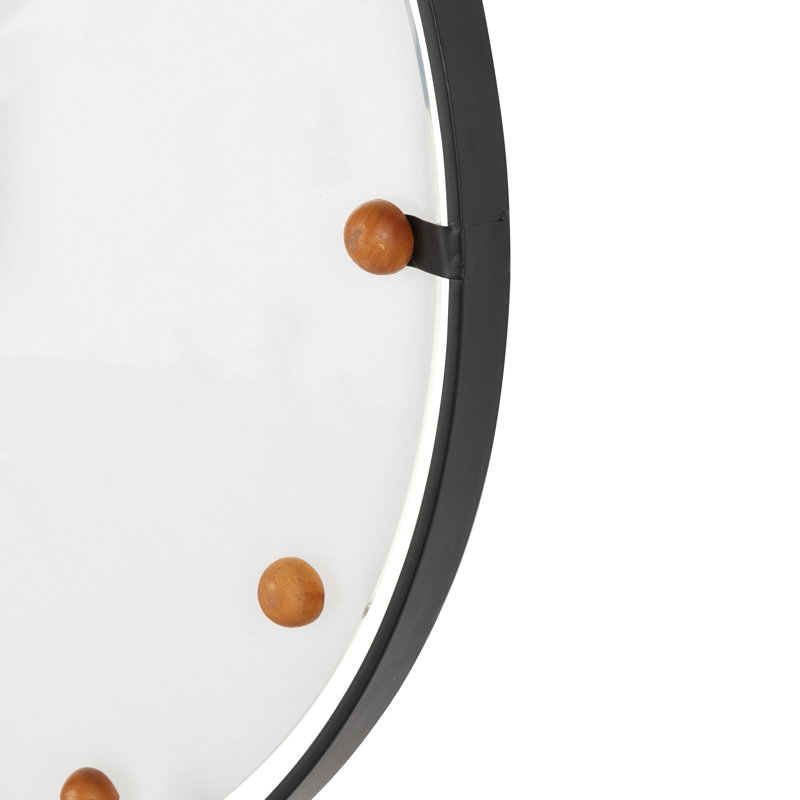 Oversized Khristan Metal 40" Wall Clock, Black
