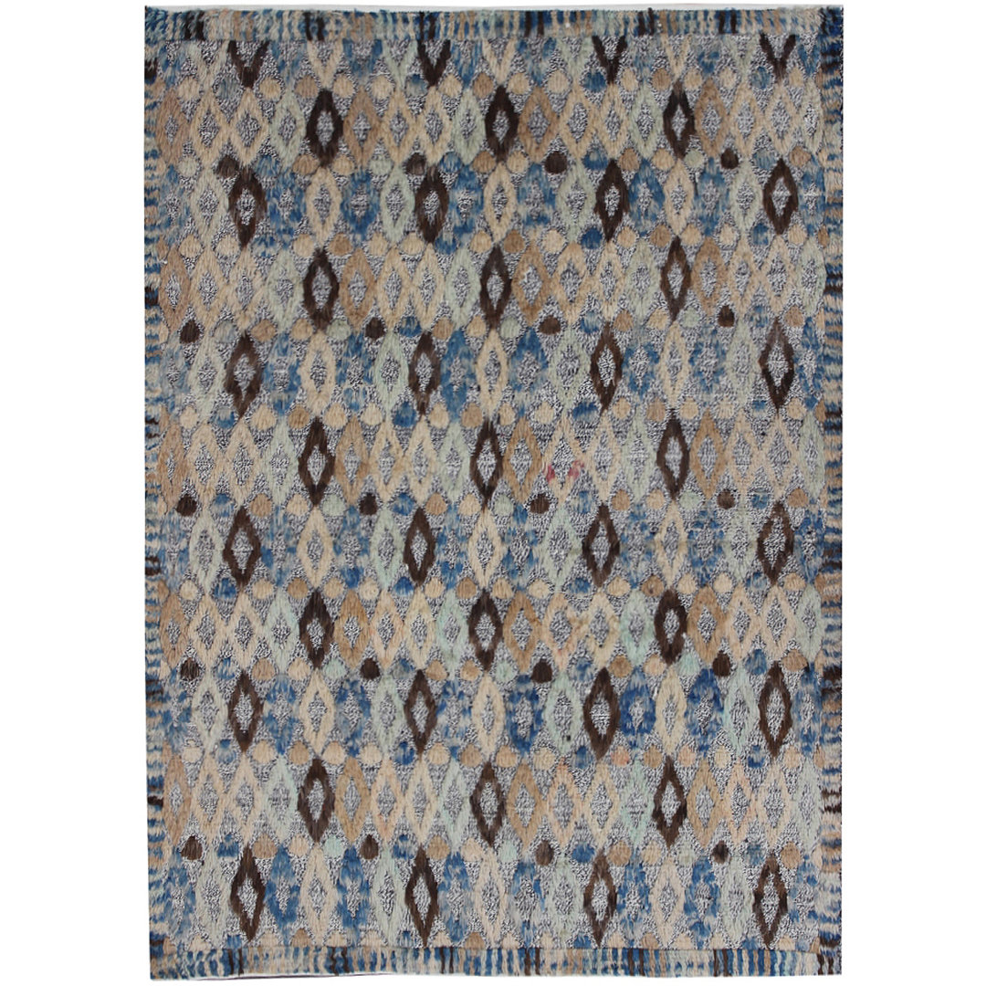 Geometric Hand Knotted 163cm X 224cm Area Rug