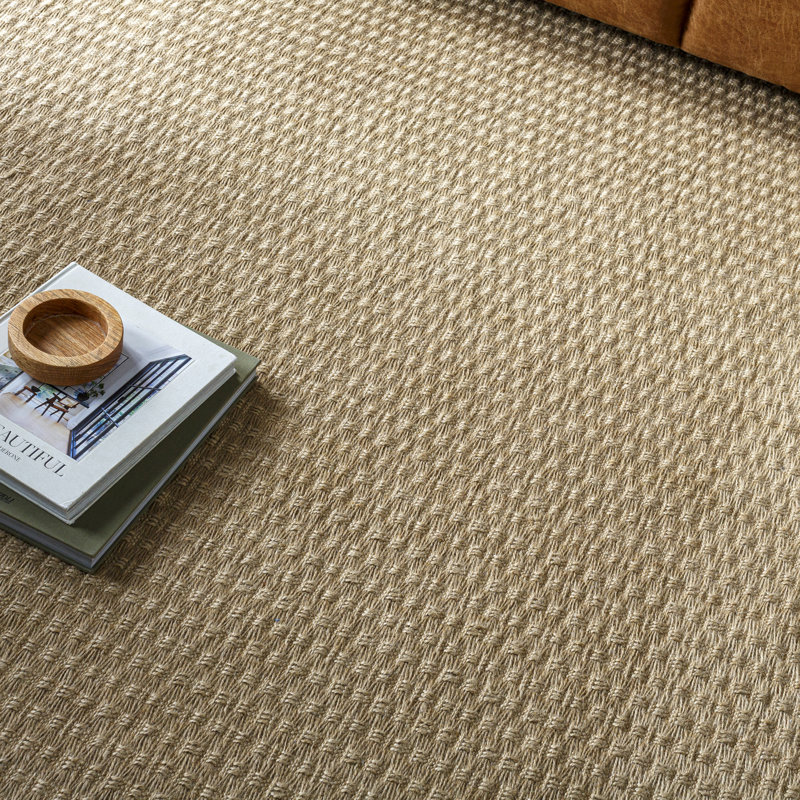 Brown Modern Rug, Chequered Easy to Clean Rug For Living Room, Dining Room, Bedroom, Kitchen, Rectangle 120 x 170 cm