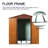6 Ft. W Metal Workshop With Galvanized Iron & Panels Storage Shelter Frame Weather Resistance