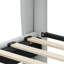 Grand lit tapissier en polyuréthane avec tête de lit à oreilles et sans sommier, capacité de 800 lb, structure sous le lit de 4 pouces en cuir gris, tête de lit, lattes solides, capacité-1584895060-1584895062