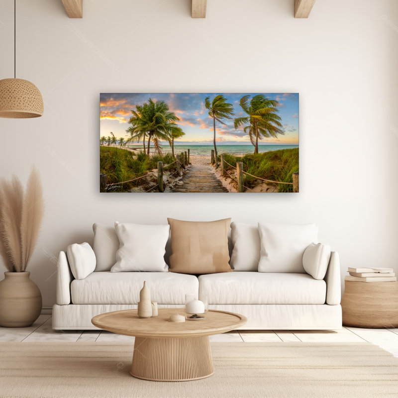 "Tropical Passage" par Lawrence Leyderman - Art mural acrylique 35 "x 70", H 35 po x l 70 po