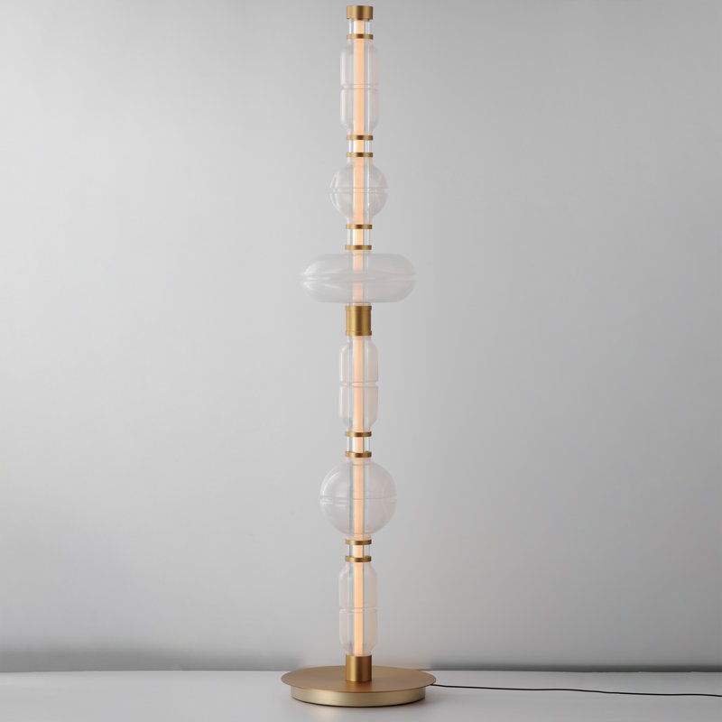 Gusto LED Floor Lamp, Gold, Fog