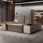 Bureau de direction 78,74 "brun simplifié de luxe-658882970
