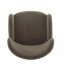 Fauteuil club à oreilles rembourré avec pieds en bois massif, conception moderne pour le confort et la durabilité-542992567