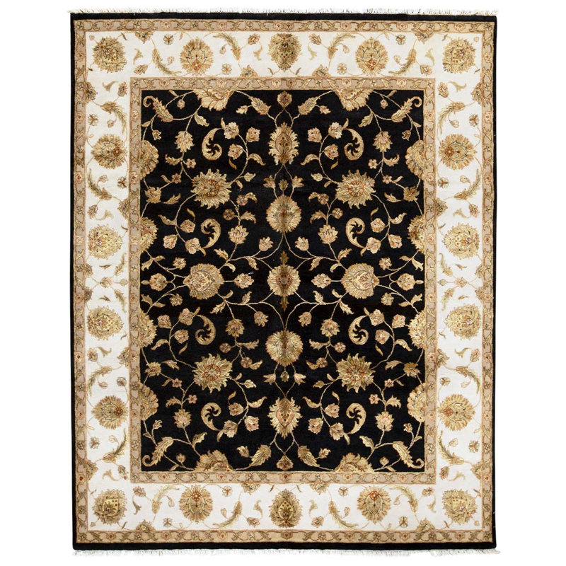 Handmade Silk and Wool Oriental Area Rug